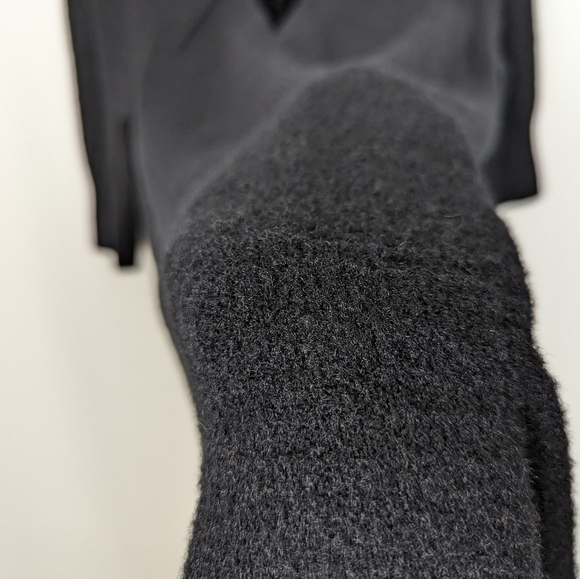 Anthropologie Daily Practice sz L Fuzzy Textured Sweater Dress Open Back Stretch - Picture 12 of 15